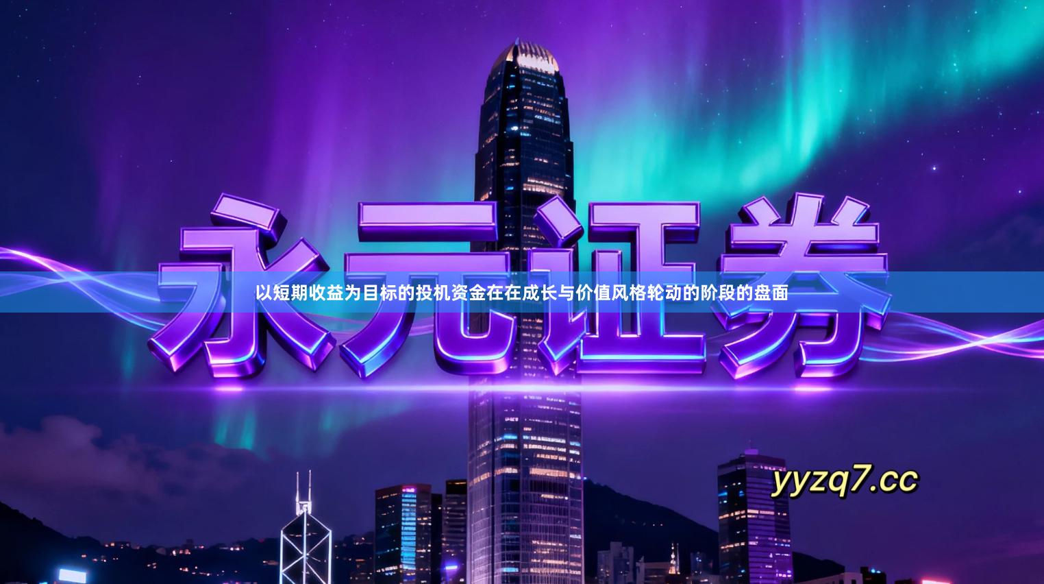 以短期收益为目标的投机资金在在成长与价值风格轮动的阶段的盘面